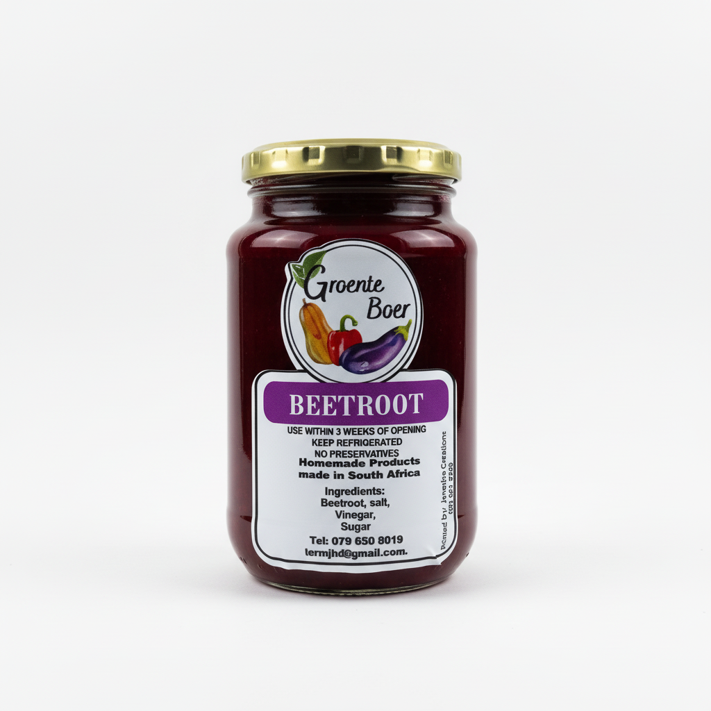 Beetroot Salad on white background