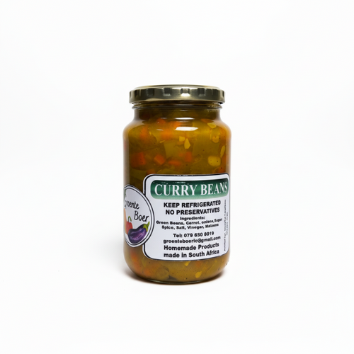 Curry Beans with white background