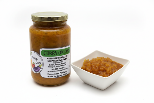 Curry Onions jar and dish