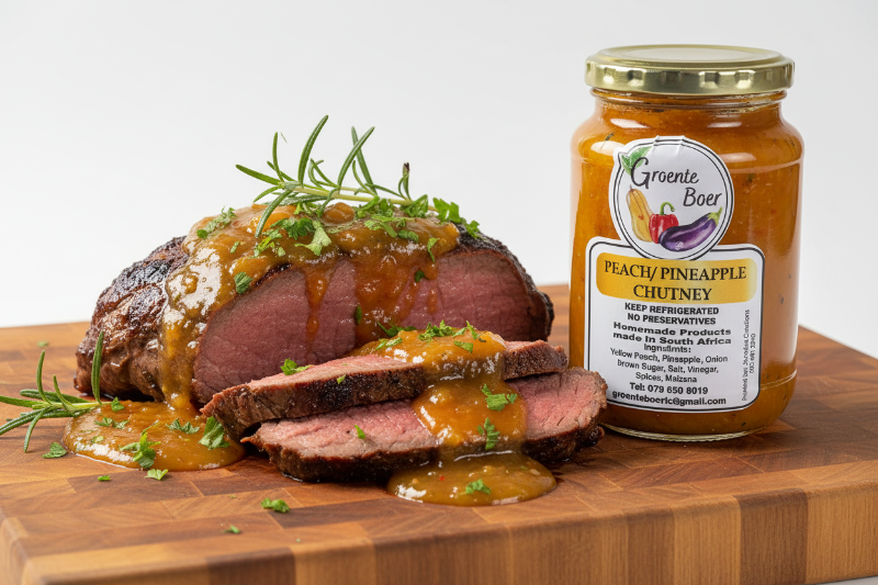 Groente Boer Chutney with Roasted Beef
