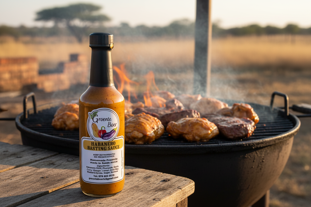 Habanero Basting Sauce with Braai Meat