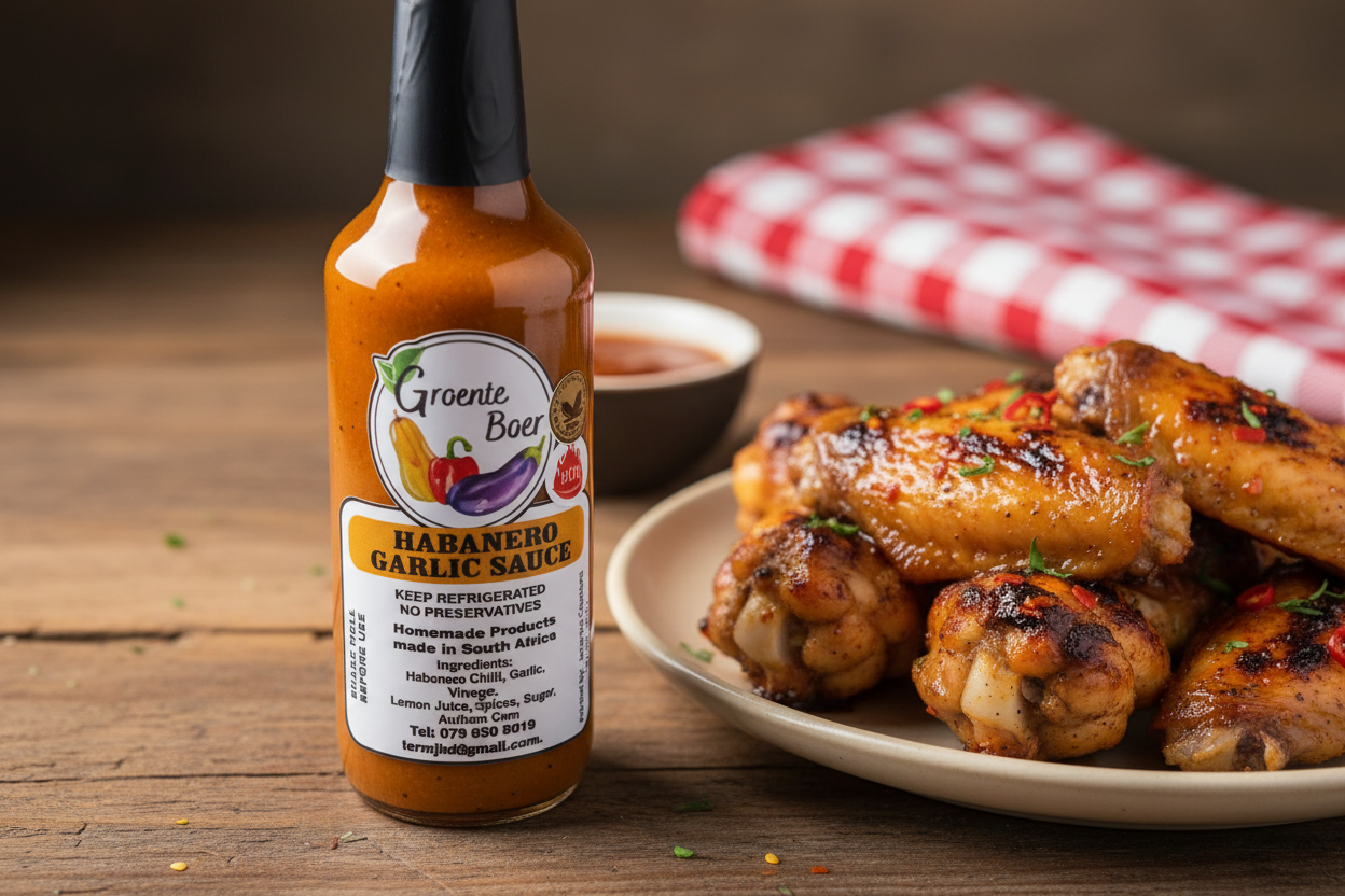 Habanero Garlic Sauce with Wings