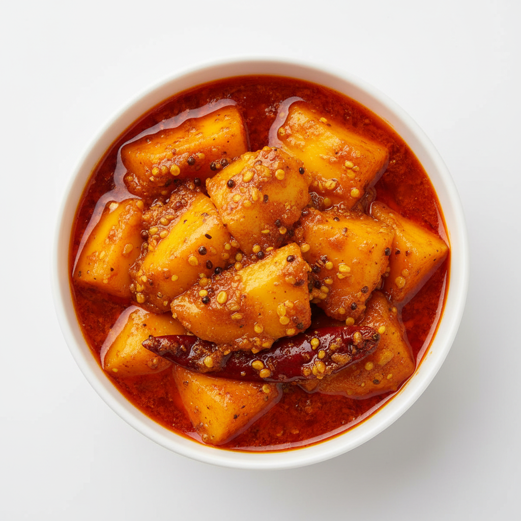 Mango Atchar served in bowl