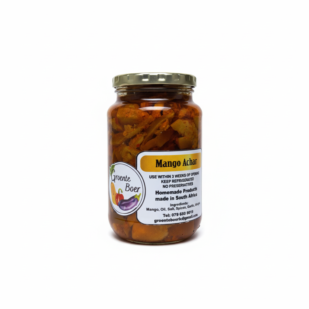 Mango Achar with white background