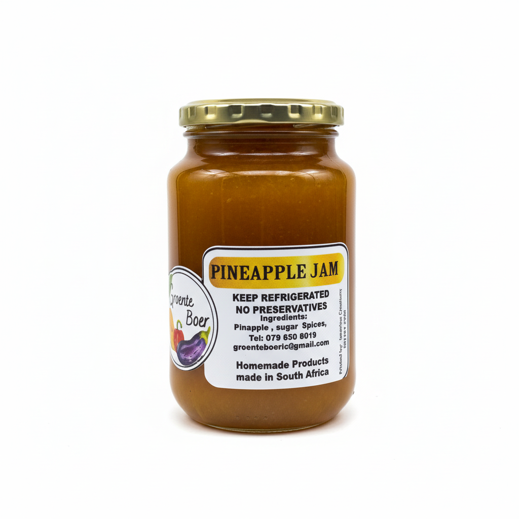 Pineapple Jam with white background